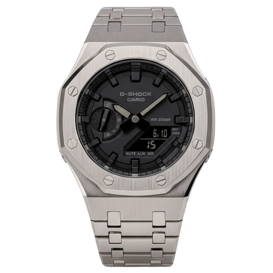 CasiOak Black Dial on Steel Bracelet