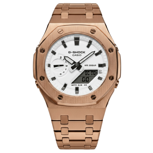 Casio Oak MINI Rose Gold WHITE dial