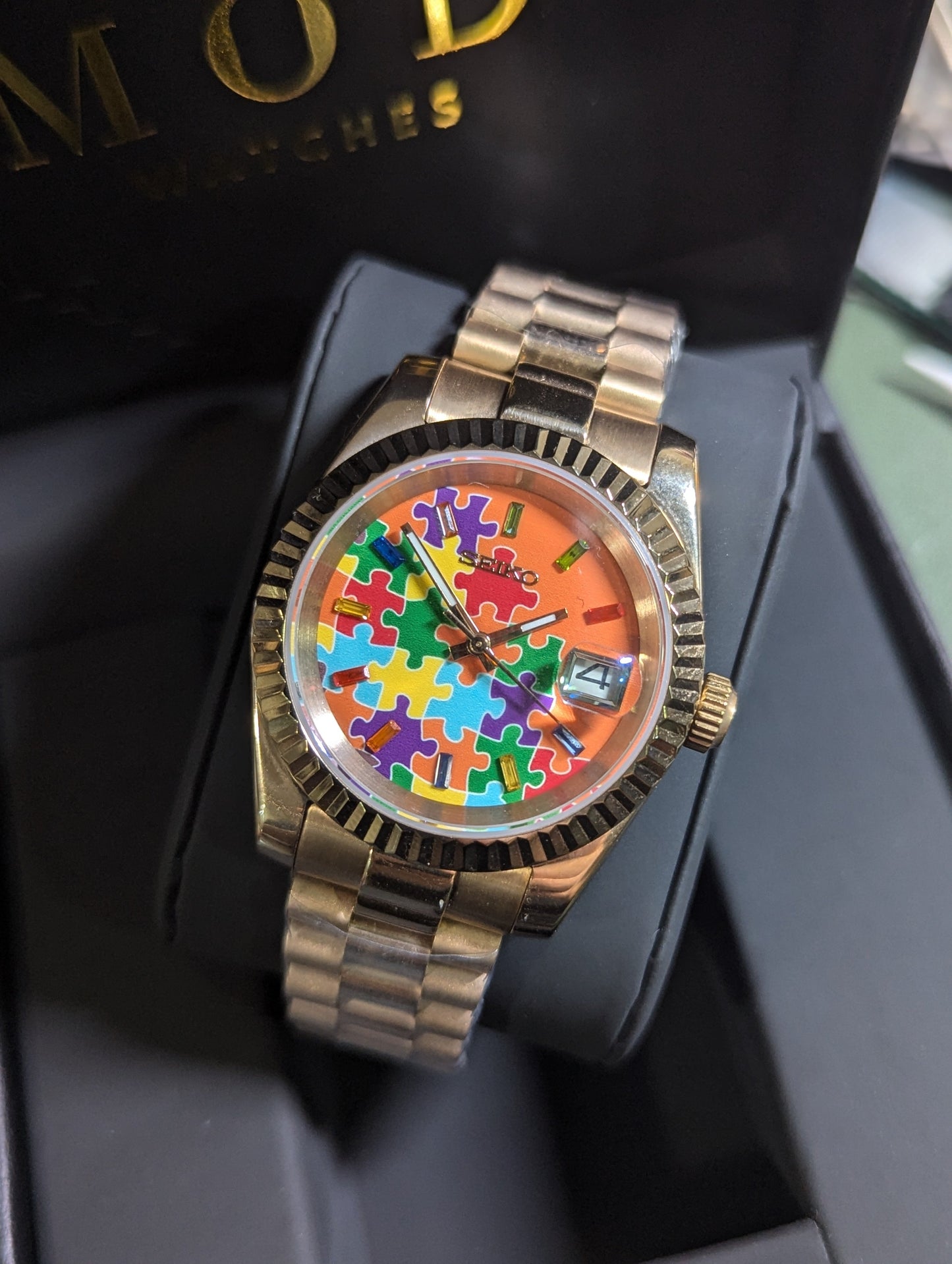 SEIKO-LEX ROSE GOLD PUZZLE DJ (36MM)