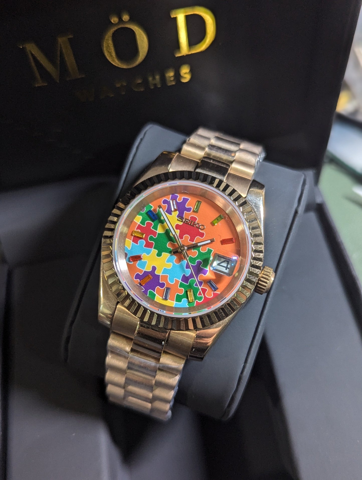 SEIKO-LEX ROSE GOLD PUZZLE DJ (36MM)