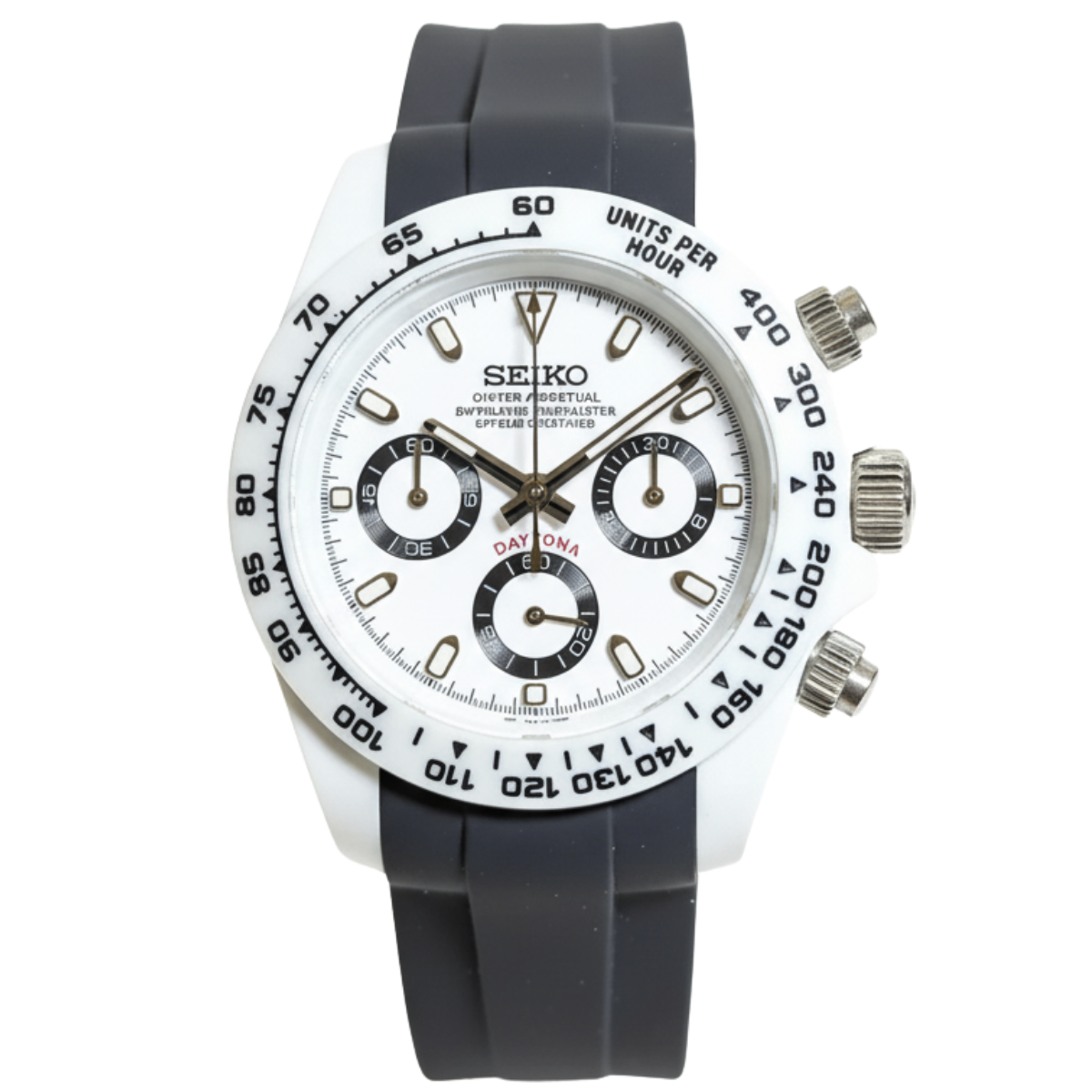 SEIKO-LEX "Ceramic" PANDA DAYTONA (Black Strap)