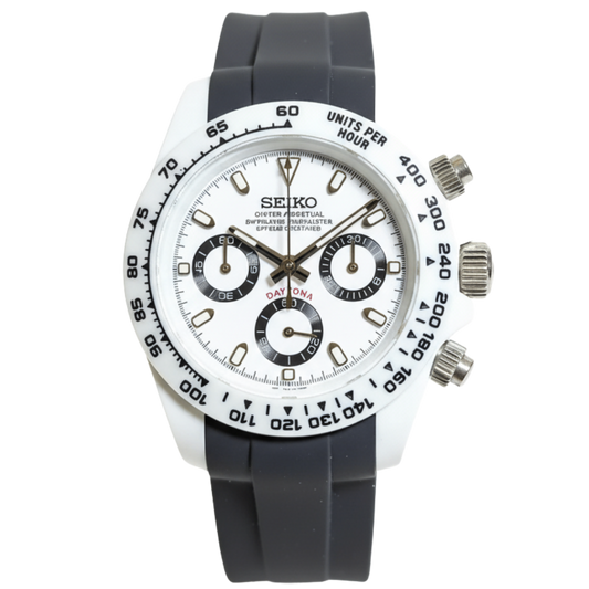 SEIKO-LEX "Ceramic" PANDA DAYTONA (Black Strap)