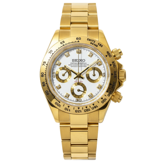 SEIKO-LEX DIAMOND STUDS GOLD DAYTONA