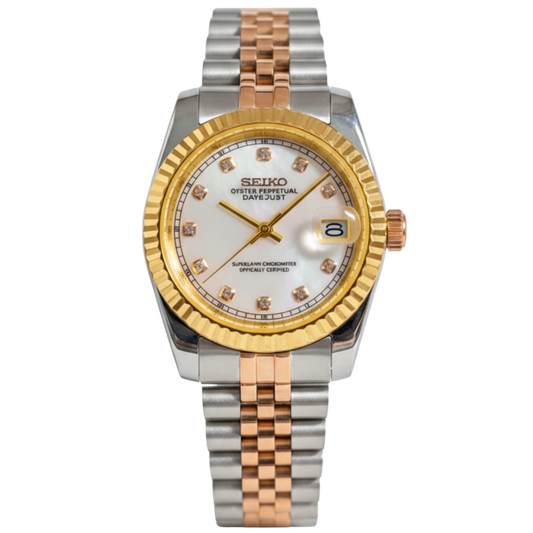 SEIKO-LEX PEARL DIAMOND YELLOW GOLD DJ (TWO TONE)