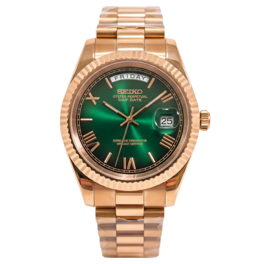 SEIKO-LEX ROSE GOLD DAY-DATE