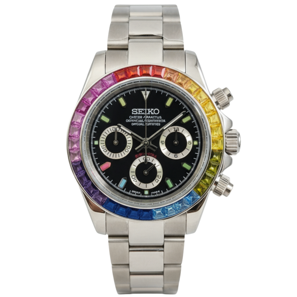 SEIKO-LEX SILVER RAINBOW DAYTONA