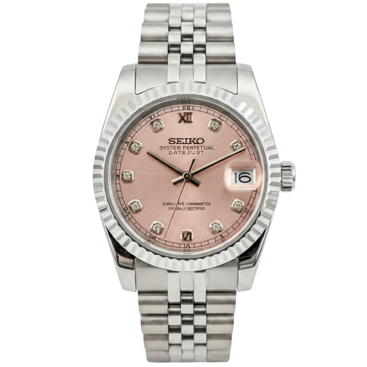 Skx Datejust studs PINK Modified watch