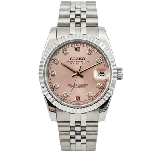 Skx Datejust studs PINK  Modified watch