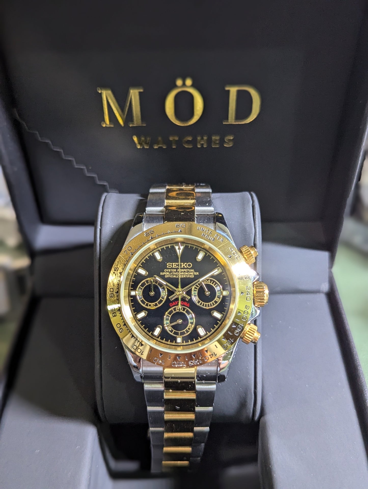 SEIKO-LEX SILVER-GOLD DAYTONA