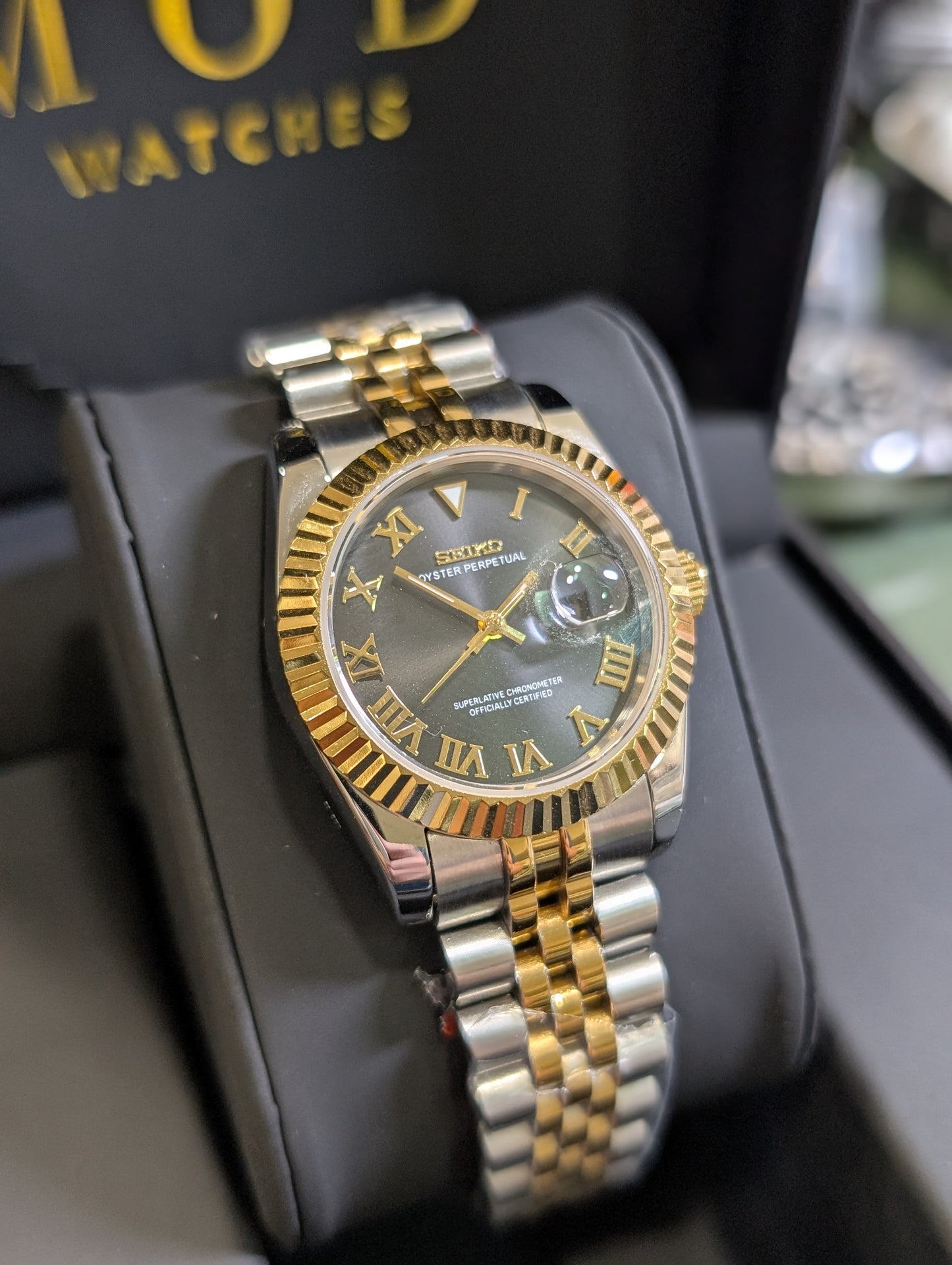 SEIKO-LEX TWO TONE YELLOW GOLD DJ (Black Dial 31MM)