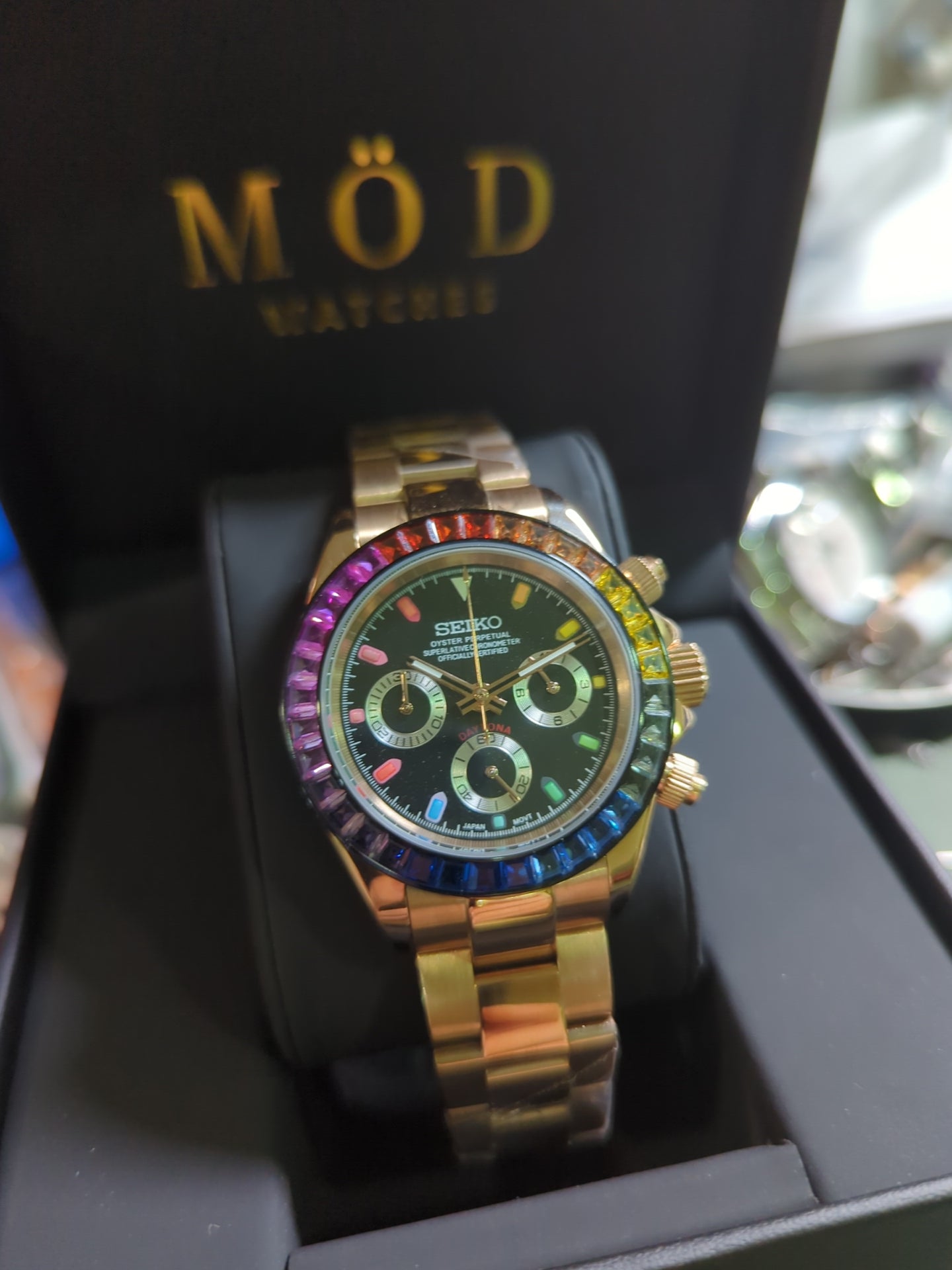 SEIKO-LEX ROSE GOLD RAINBOW DAYTONA (Oyster Bracelet)
