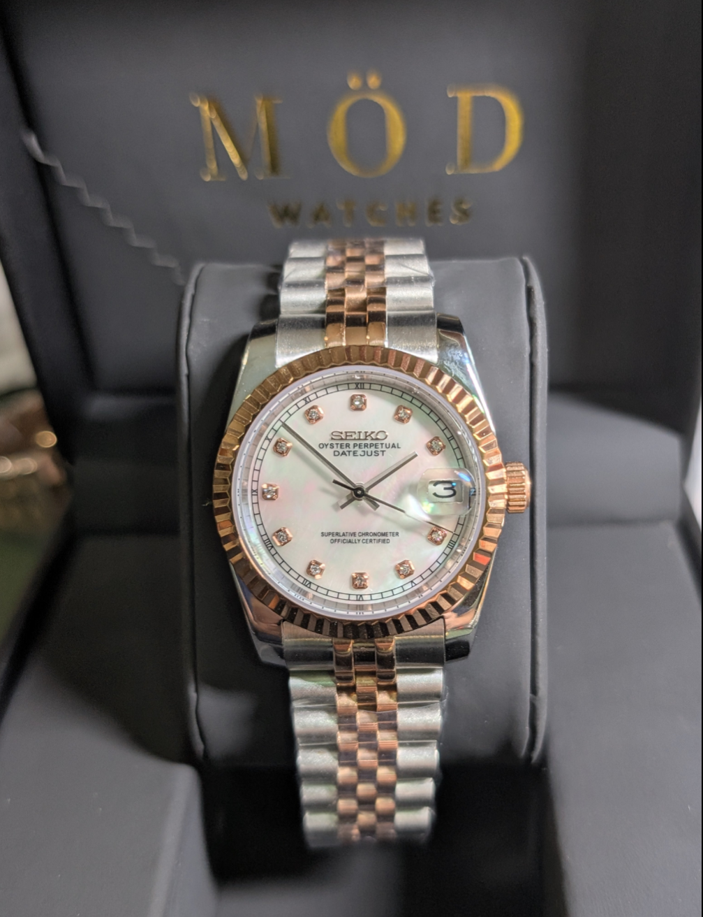 SEIKO-LEX PEARL ROSE GOLD DJ (TWO TONE)