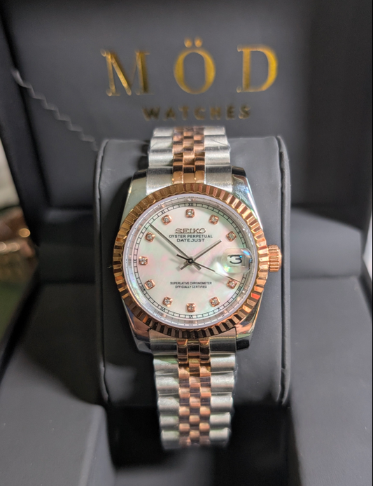 SEIKO-LEX PEARL ROSE GOLD DJ (TWO TONE)