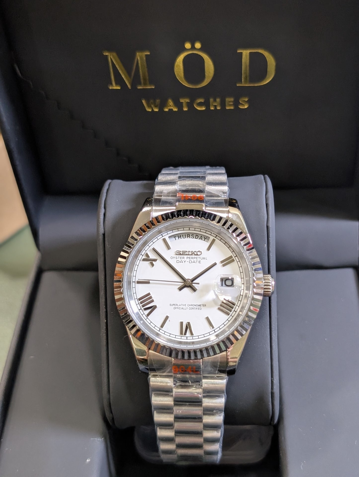 SEIKO-LEX WHITE DAY-DATE