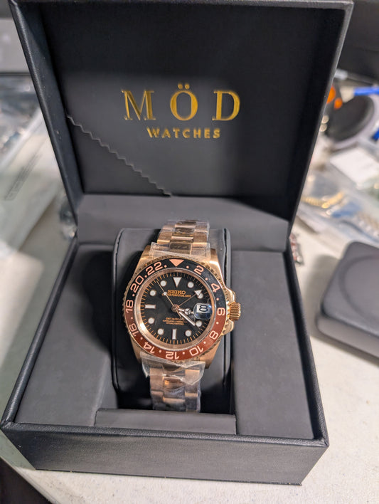 SEIKO-LEX ROOTBEER FULL ROSE OYSTER GMT