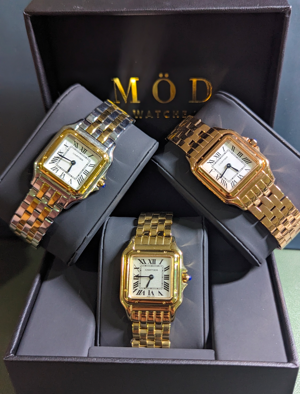 C Panthere Silver two tone gold 28mm