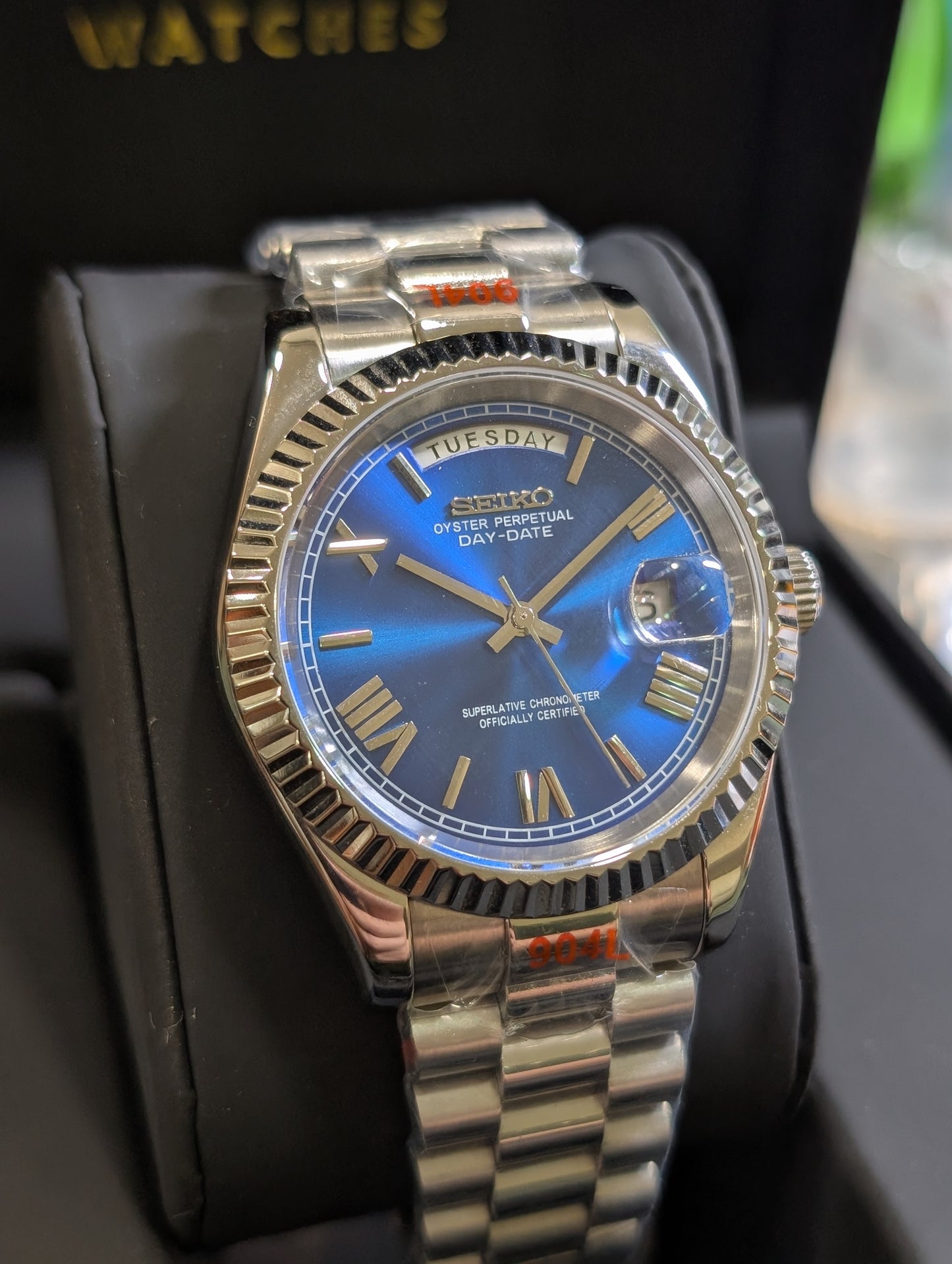 SEIKO-LEX BLUE DAY-DATE