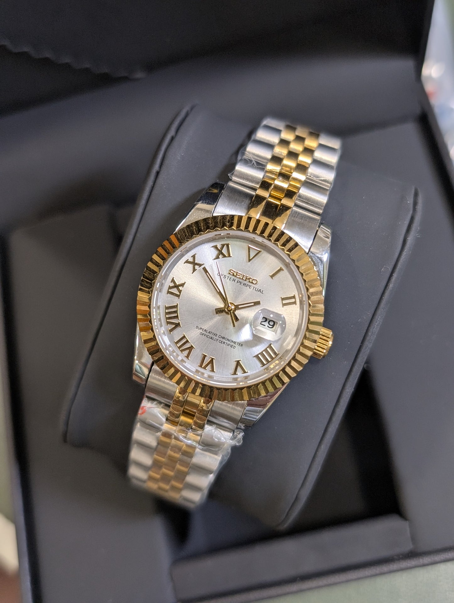 SEIKO-LEX TWO TONE YELLOW GOLD DJ (White Dial 31MM)