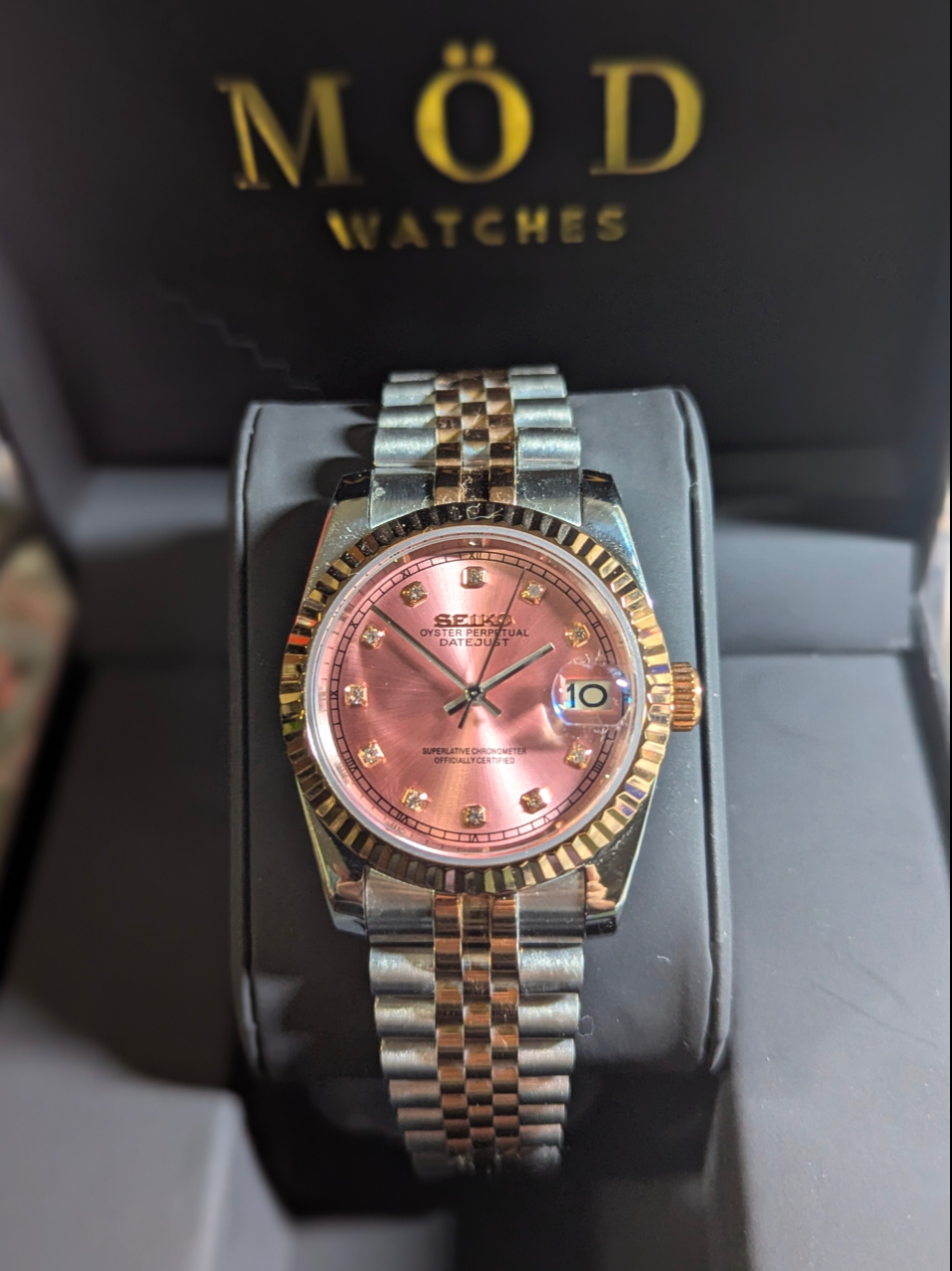 SEIKO-LEX PINK DIAMOND ROSE GOLD DJ (TWO TONE)
