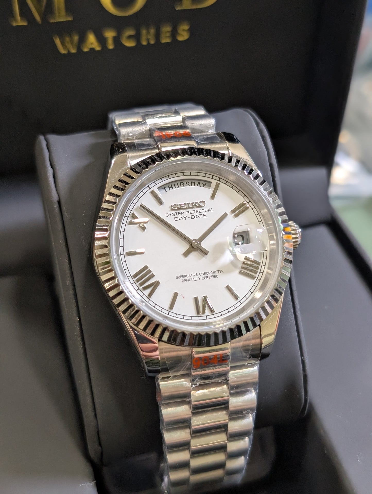 SEIKO-LEX WHITE DAY-DATE