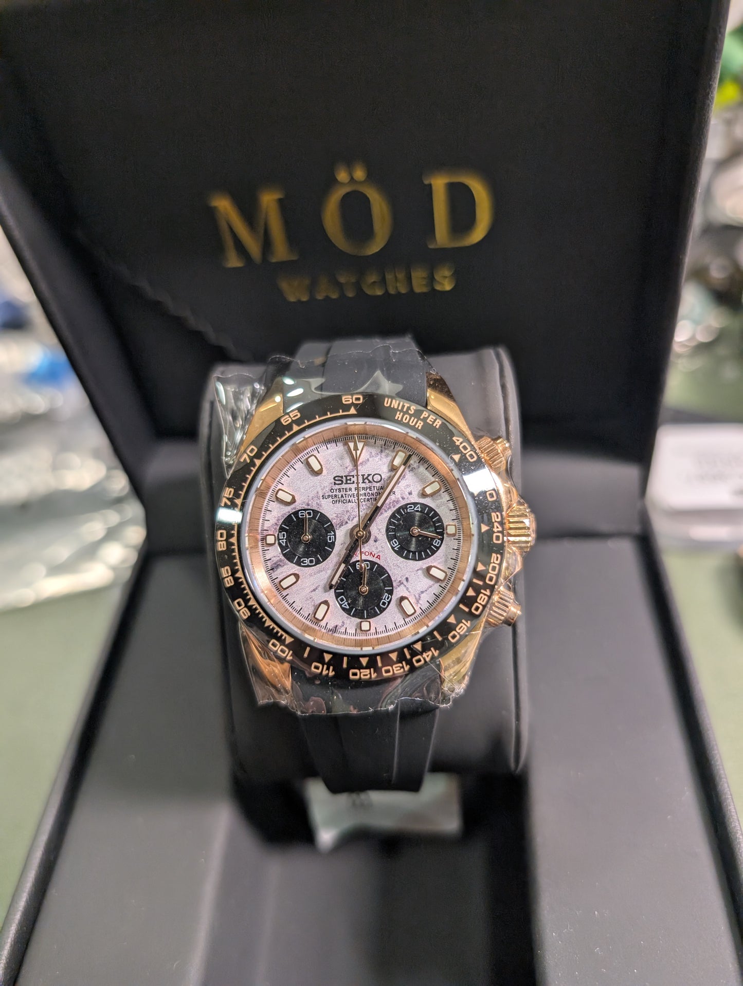 SEIKO-LEX ROSE GOLD METEORITE DAYTONA