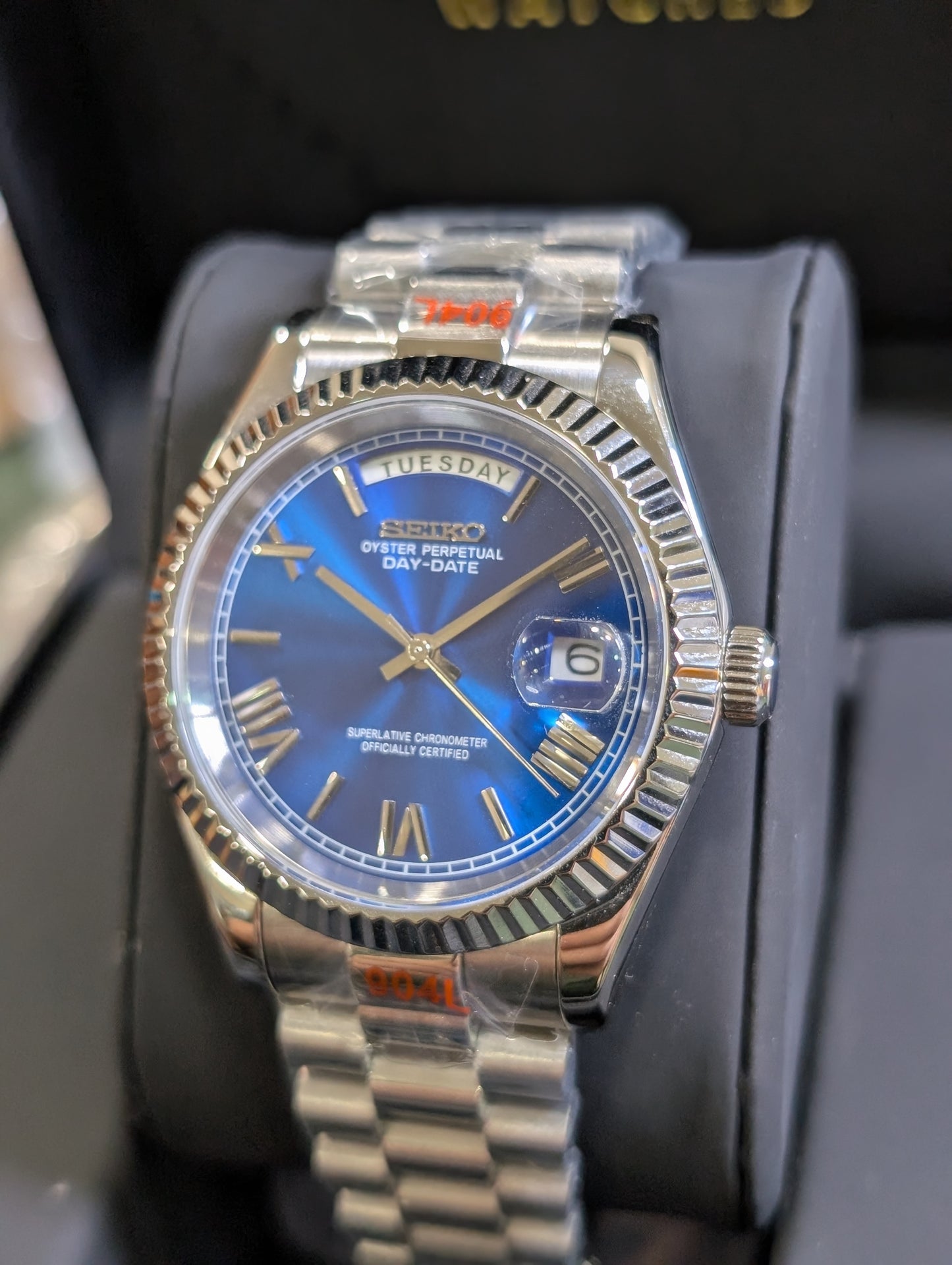 SEIKO-LEX BLUE DAY-DATE