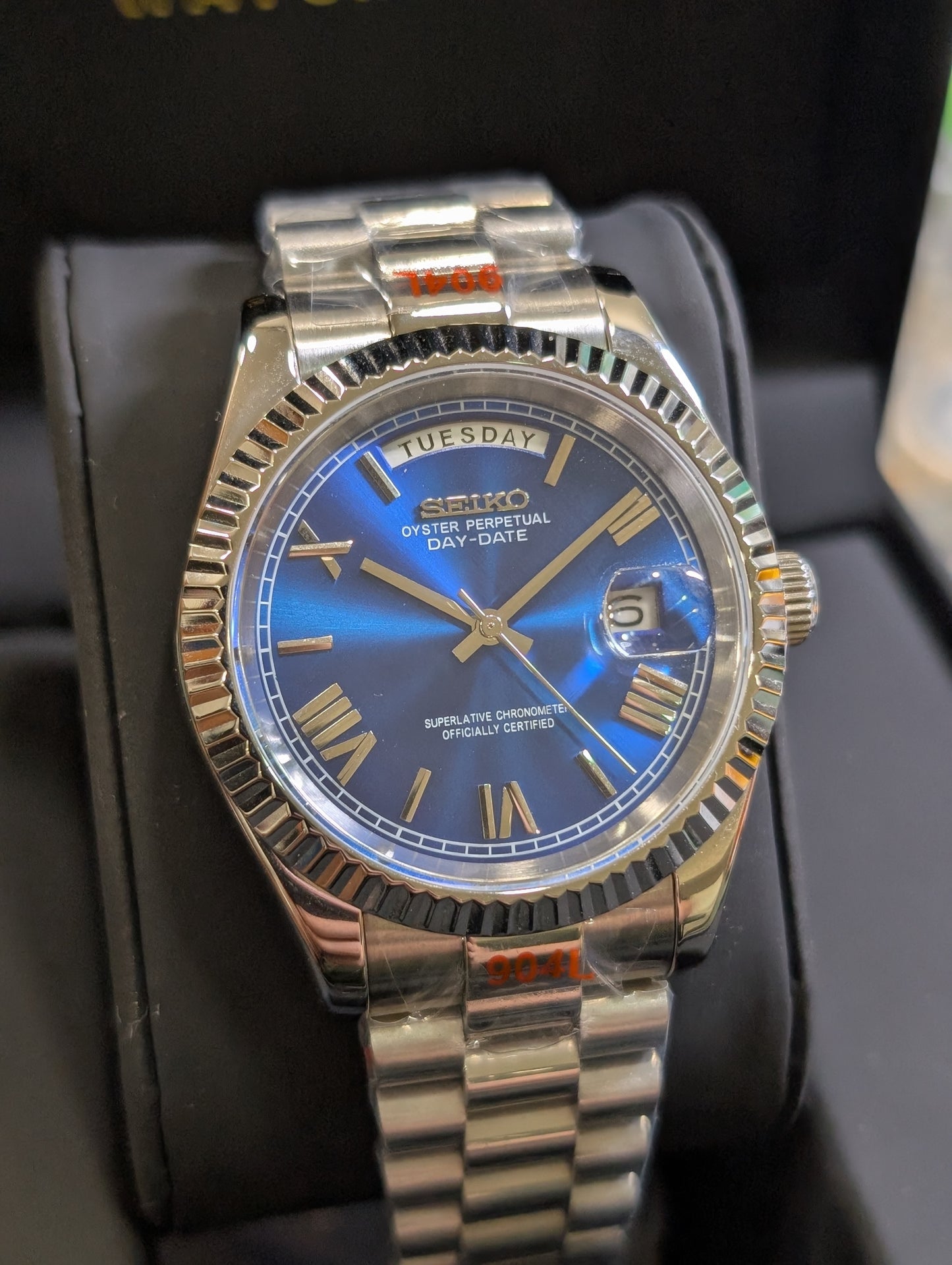 SEIKO-LEX BLUE DAY-DATE