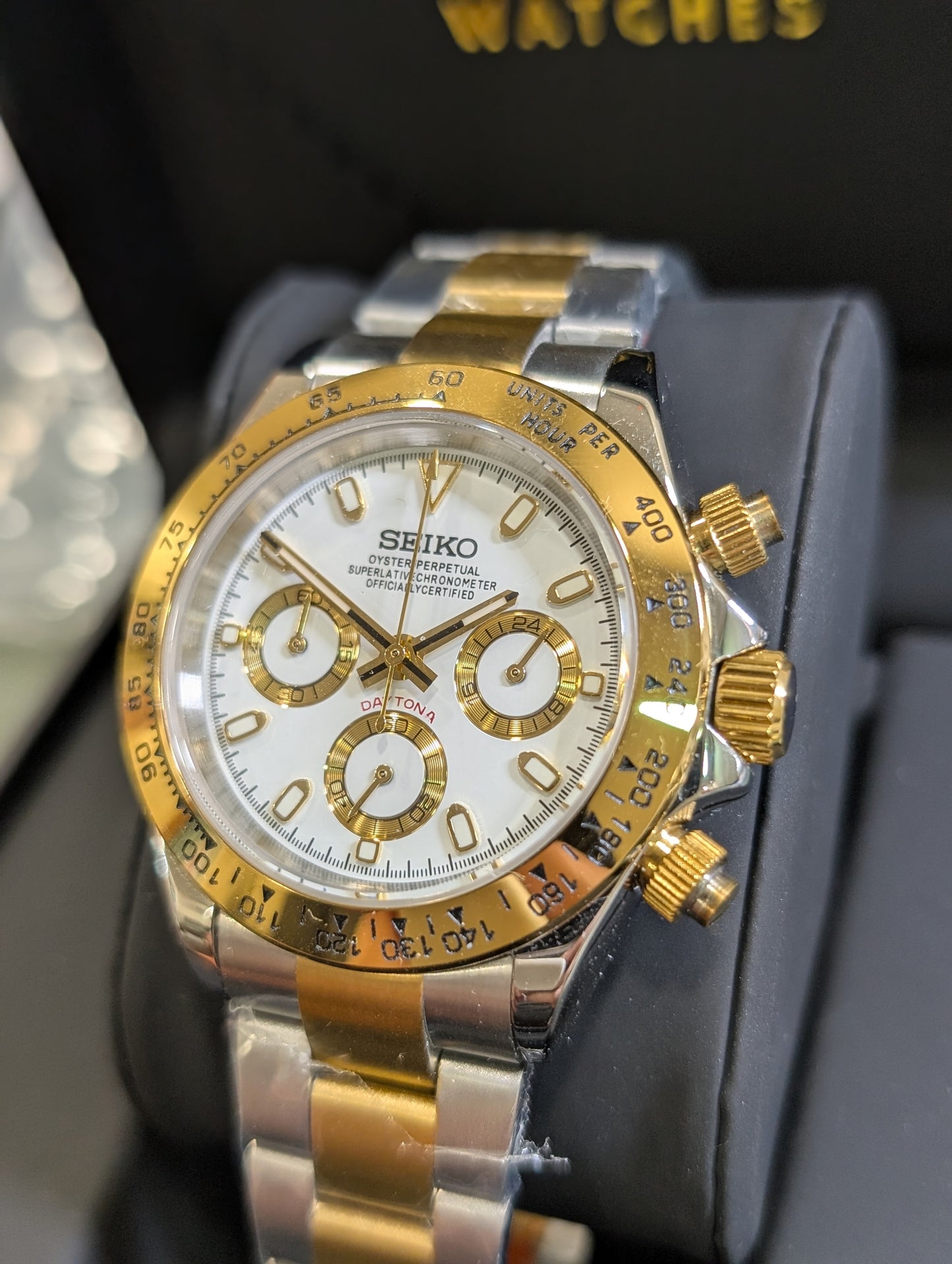 SEIKO-LEX SILVER-GOLD DAYTONA