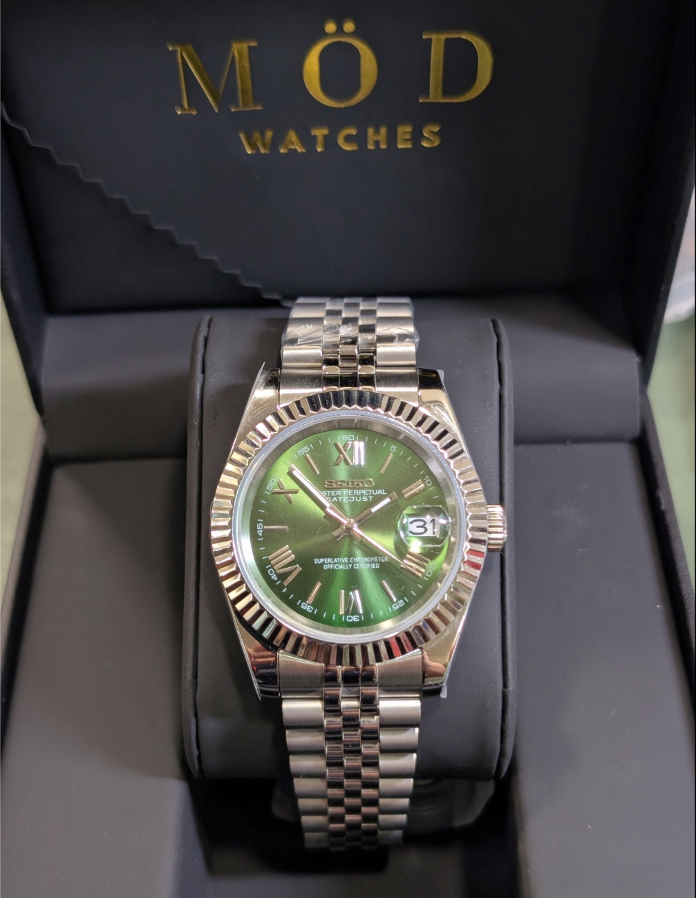 SEIKO-LEX GREEN ROMAN DJ