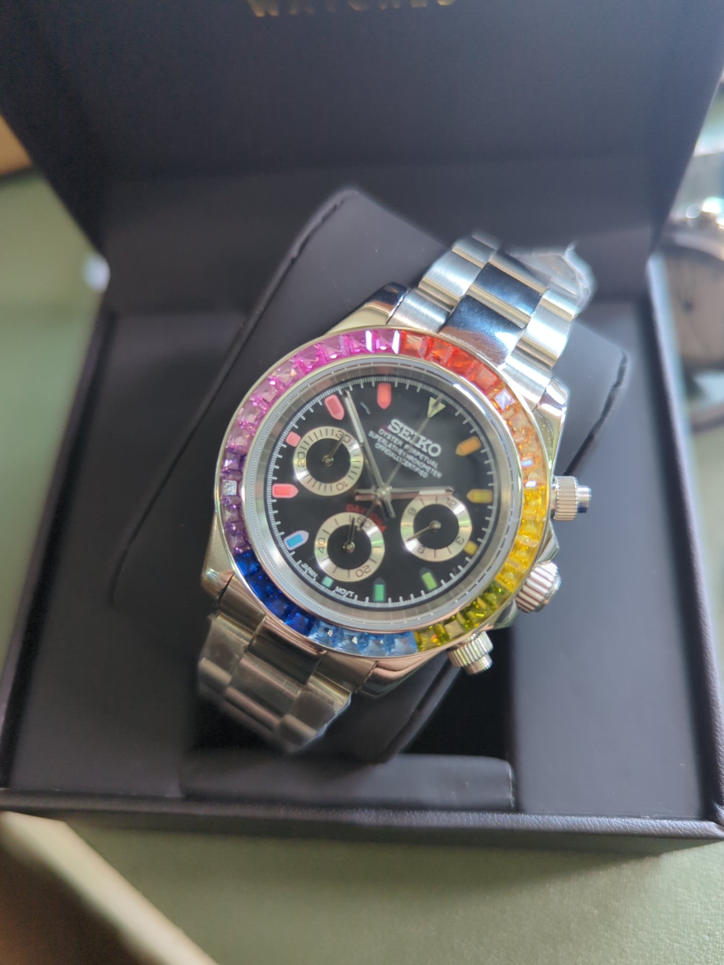 SEIKO-LEX SILVER RAINBOW DAYTONA