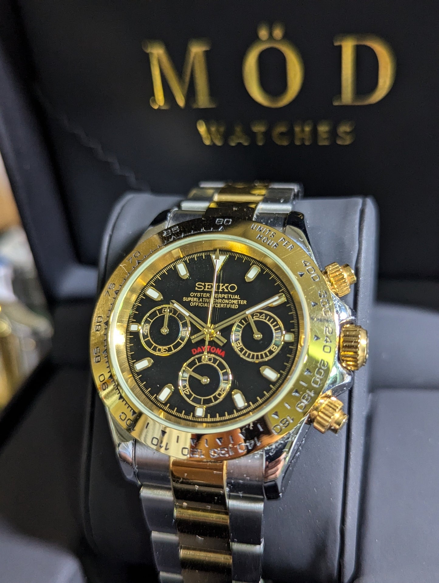 SEIKO-LEX SILVER-GOLD DAYTONA