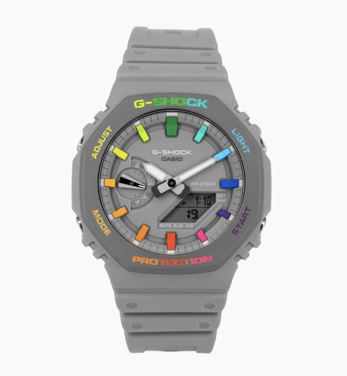 Casioak Ga 2100 Grey G-Shock CasioOak Grey Rainbow