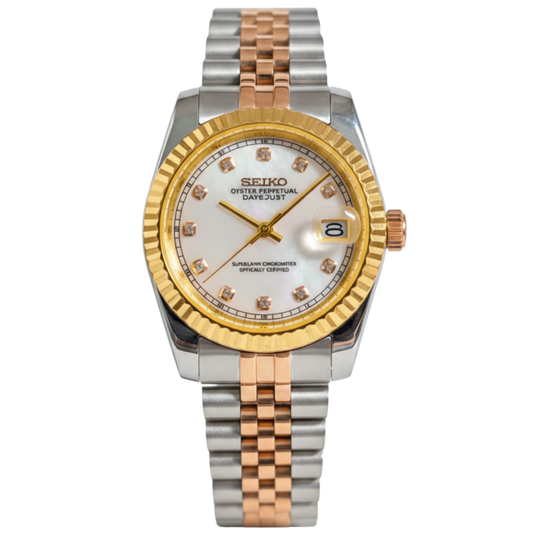 SEIKO-LEX PEARL ROSE GOLD DJ (TWO TONE)