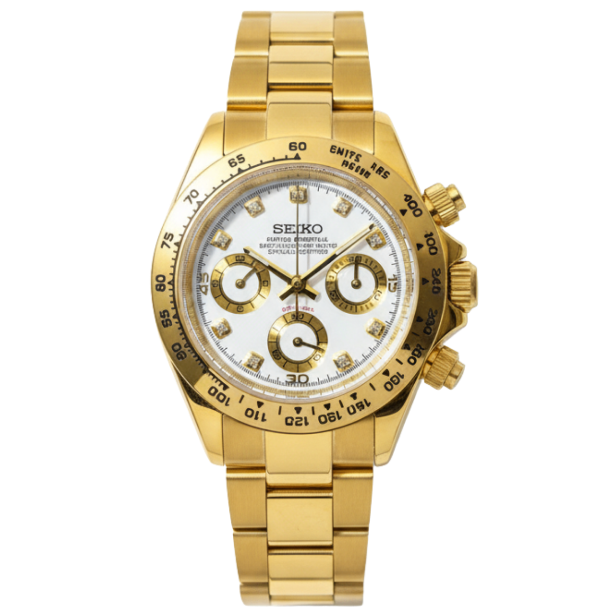 SEIKO-LEX DIAMOND STUDS GOLD DAYTONA