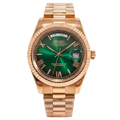 SEIKO-LEX ROSE GOLD DAY-DATE