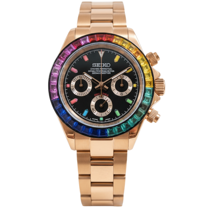 SEIKO-LEX ROSE GOLD RAINBOW DAYTONA (Oyster Bracelet)