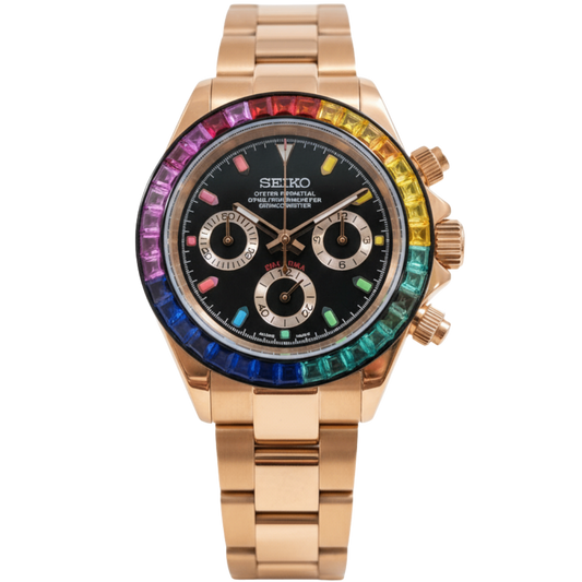 SEIKO-LEX ROSE GOLD RAINBOW DAYTONA (Oyster Bracelet)