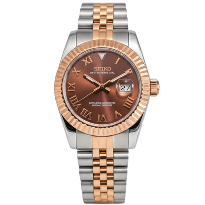 SEIKO-LEX TWO TONE ROSE GOLD DJ (Brown Dial 31MM)