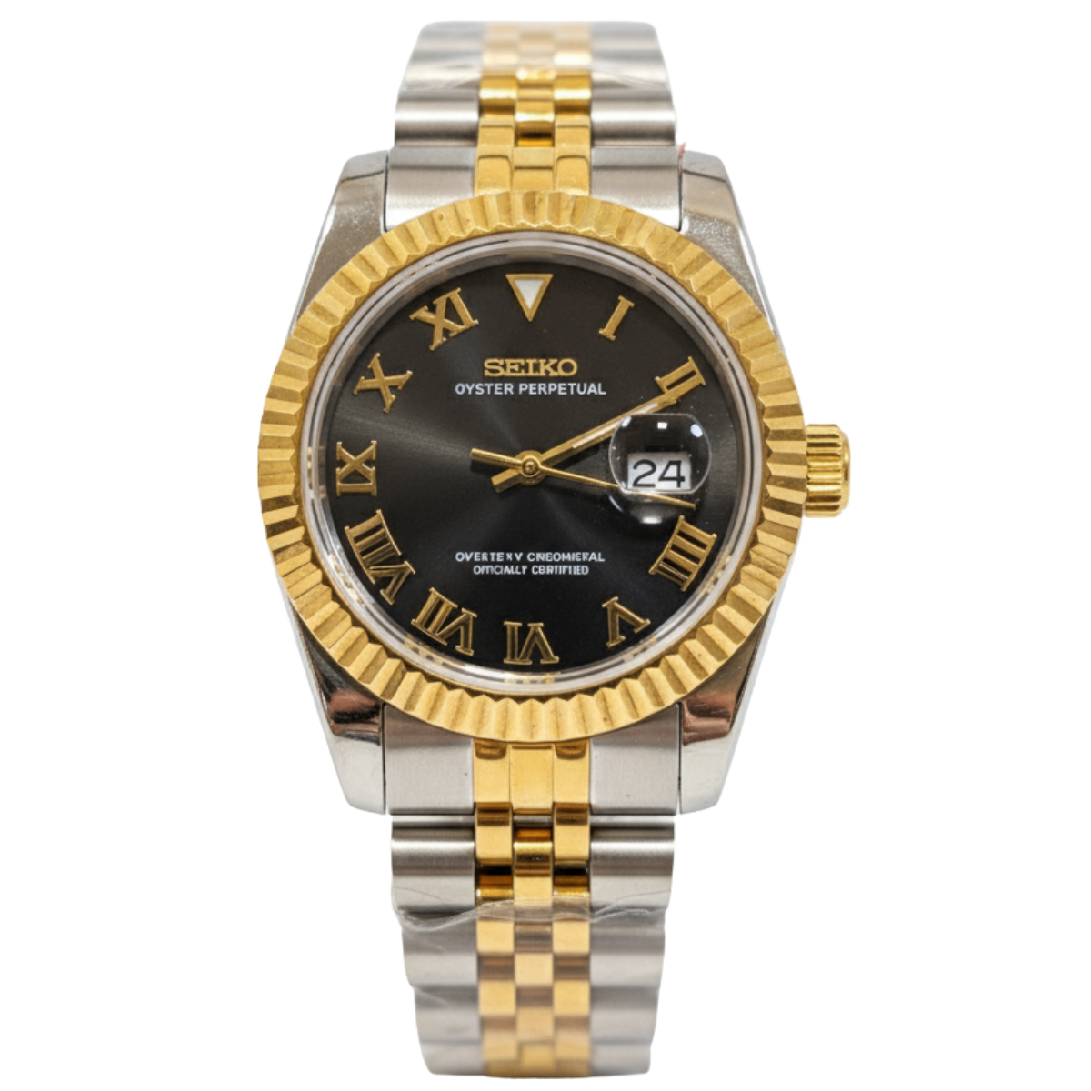 SEIKO-LEX TWO TONE YELLOW GOLD DJ (Black Dial 31MM)