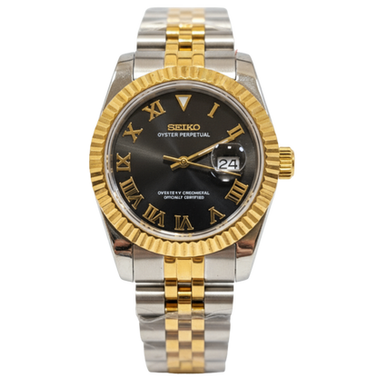 SEIKO-LEX TWO TONE YELLOW GOLD DJ (Black Dial 31MM)