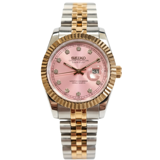 SEIKO-LEX 31MM PINK DIA ROSE GOLD