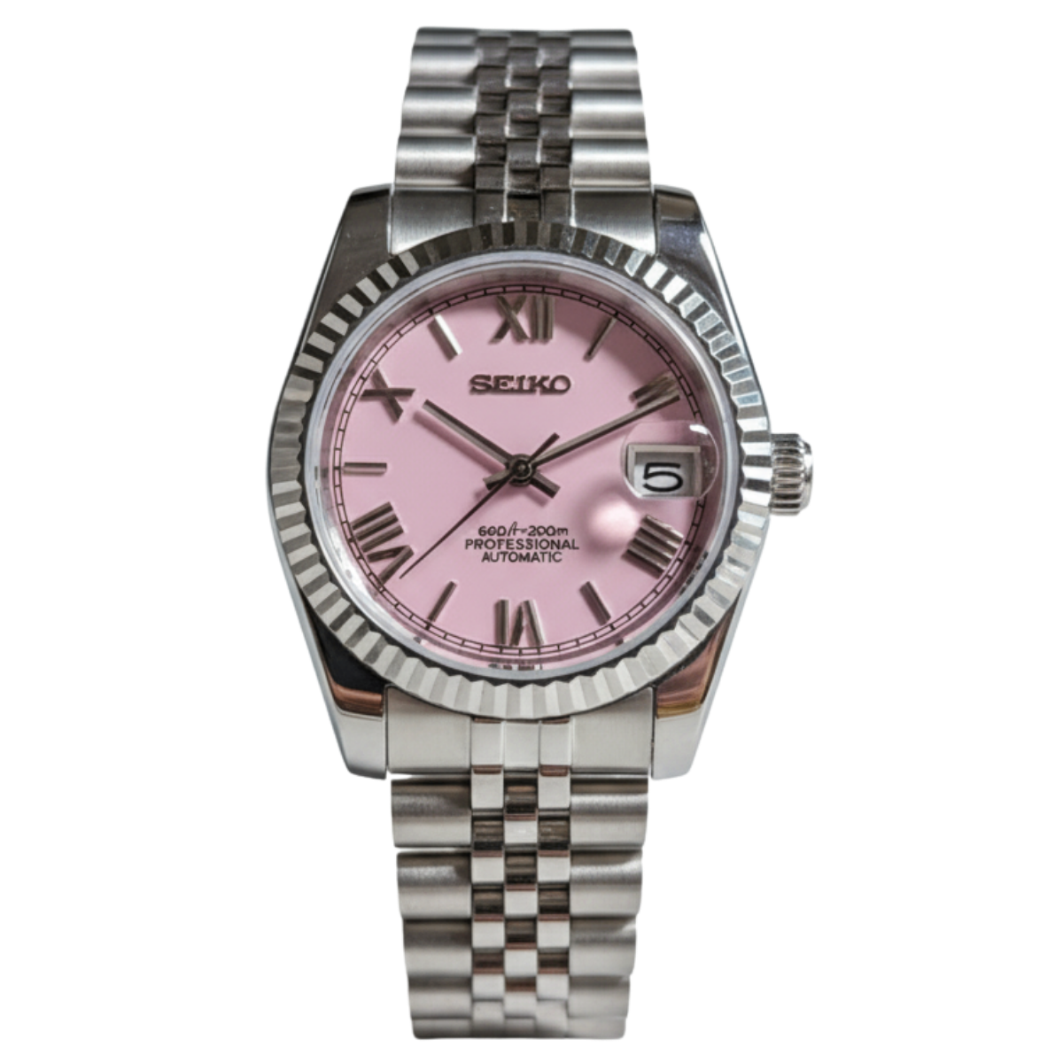 Skx Datejust PINK roman Modified watch