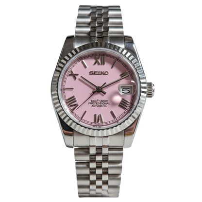 Skx Datejust PINK roman Modified watch