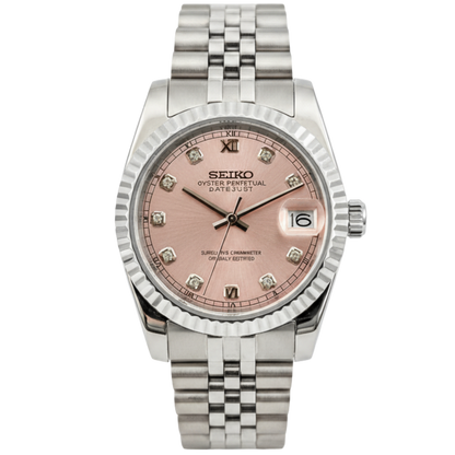 Skx Datejust studs PINK  Modified watch