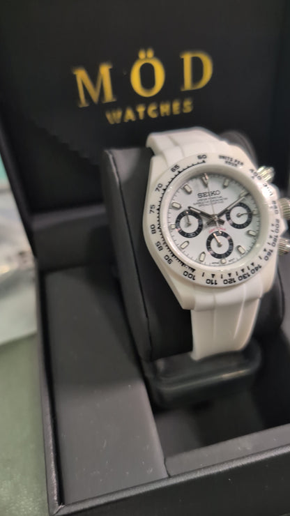 SEIKO-LEX "CERAMIC" PANDA DAYTONA (White Strap)