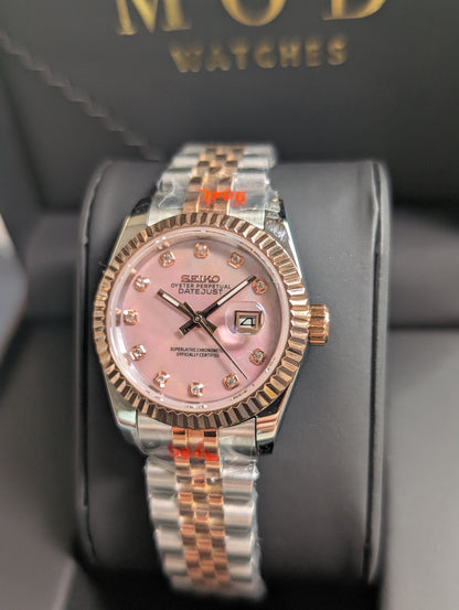 SEIKO-LEX TWO TONE ROSE GOLD MOP DIA DJ (31MM)