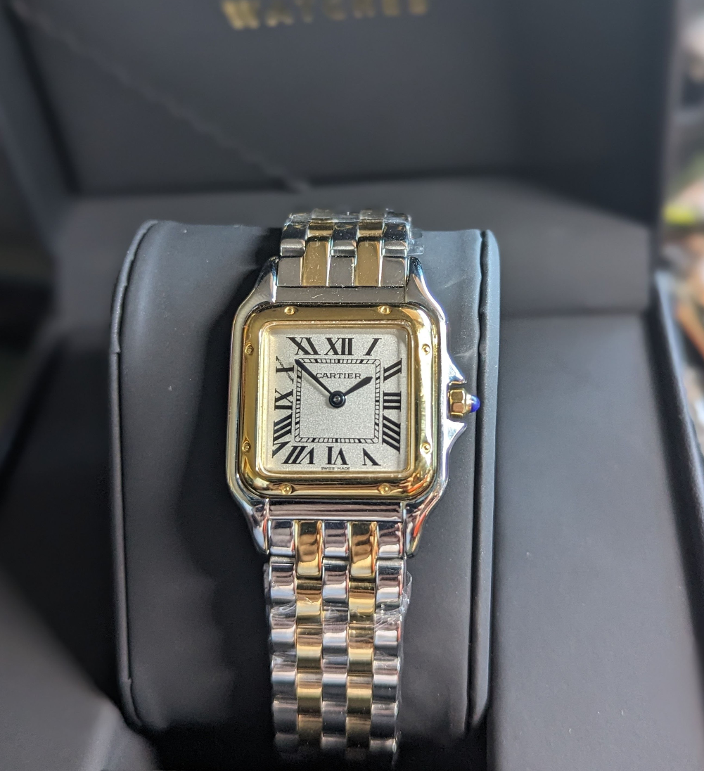 C Panthere Silver two tone gold 28mm