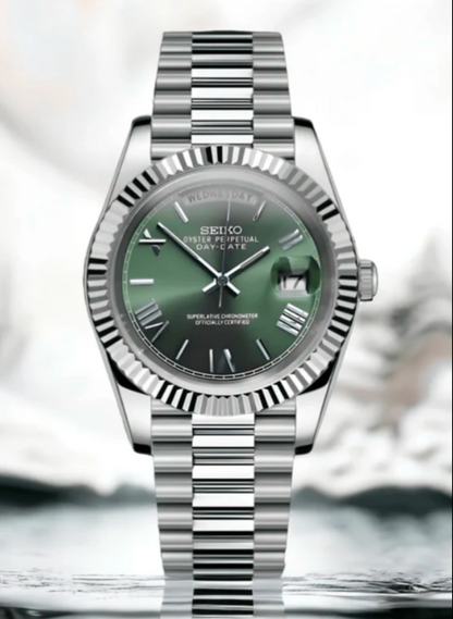 SEIKO-LEX MINT GREEN DAY-DATE