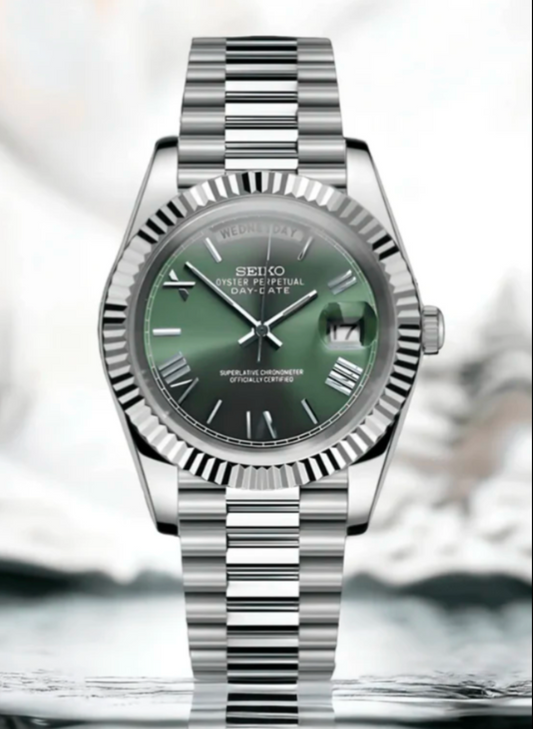 SEIKO-LEX MINT GREEN DAY-DATE