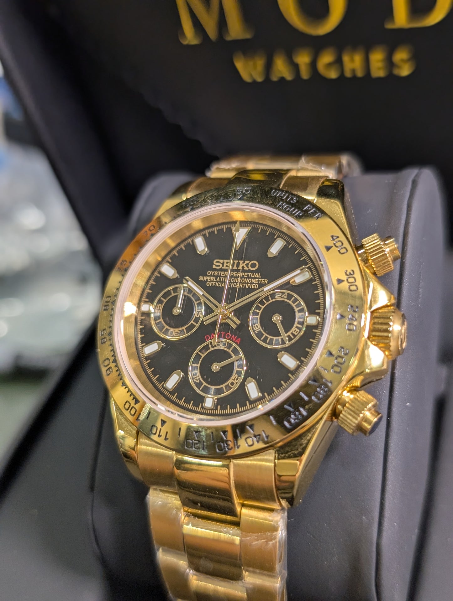 SEIKO-LEX GOLD DAYTONA (Black Dial)